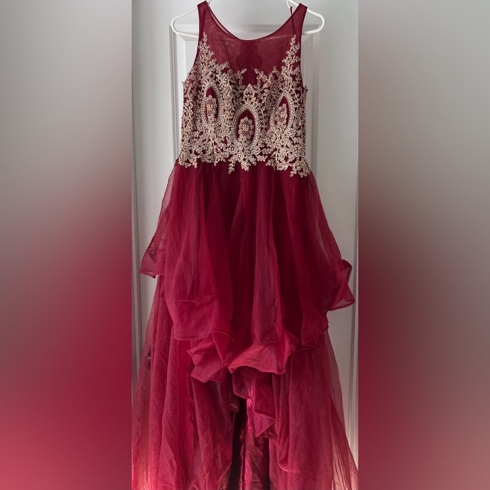 Fiesta Fashion Prom Burgundy Dress
